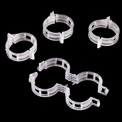 Spencer 100 Pcs Plant Support Clips, Tomato Vine Clips, Plastic Greenhouse Garden Support Trellis Clips for Tomato Vine Plants Fruits Vegetables Flower to Grow Uprightly and Healthily, 1.18” Diameter - size: 100 Pcs