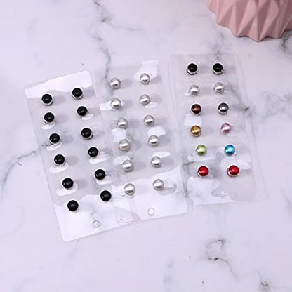 Strong Metal Plating Magnetic Hijab Clip Safe Hijab Brooch Luxury Accessory Hole Pins Brooch Magnet for Scarf - color: Color mixing