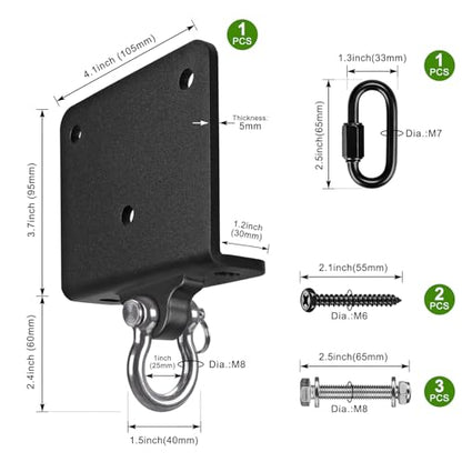 Kipika Heavy Bag Hanger Wall Mount Punching, Rotatable Heavy Duty Boxing Bag Bracket for Home Gym Indoor, Adjustable Length for Kickboxing Bag, Muay Thai Bag,Speed Bag - color: 180° Swivel Beam Hanger