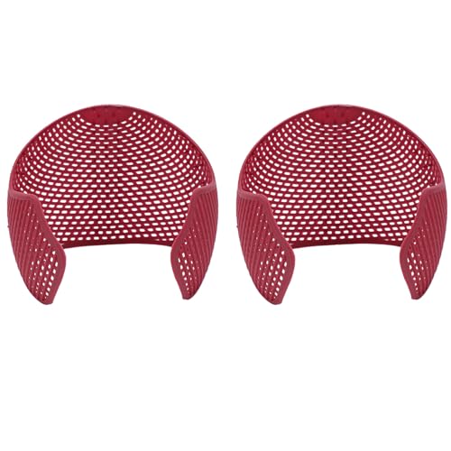Non Slip Hijab Crown Headband | 2 Pack Elastic Lightweight Hair Grip Band Base Layer for Workout Sports Daily Use Black (Deep Red) - color: Deep Red