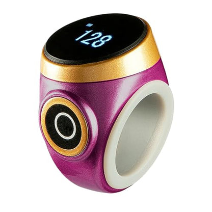 Tasbih Counter Zikr Rings, Smart Tasbeeh, Electronic Digital Tasbih Rings, Finger for Muslims, Prayer, Reminder, Home - color: Purple