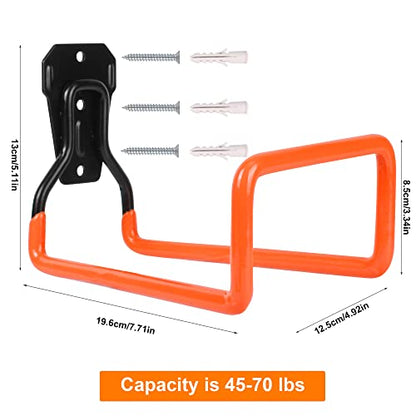 PeoMev Garden Hose Holder Wall Mount Heavy Duty Garden Hose Hanger | Free Standing Metal Hose Rack for Outside Yard and Garage - color: Orange