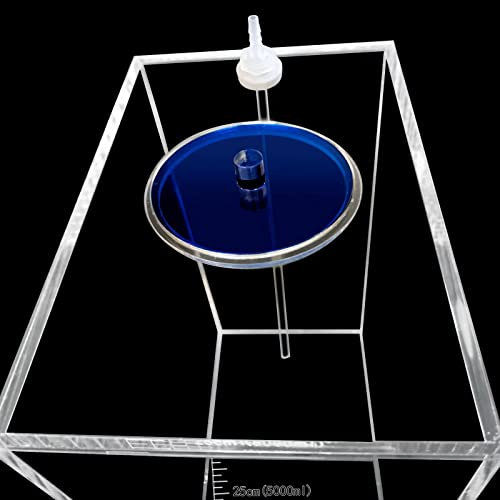 dosing Pump Liquid containers,Liquid srorage Bucket,Aquarium Air Pump Accessories，Reservoir dosing Container Made of acryli (5L/1.32gal Blue lid) - size: 5L 1grid blue lid