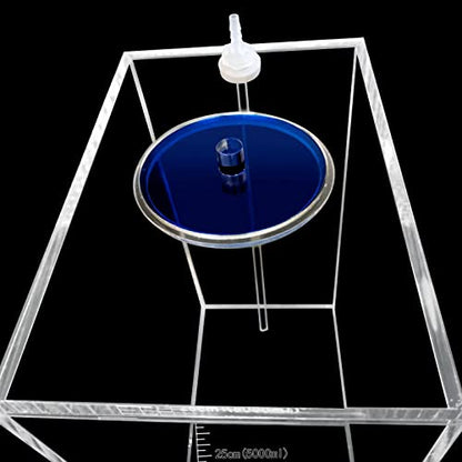 dosing Pump Liquid containers,Liquid srorage Bucket,Aquarium Air Pump Accessories，Reservoir dosing Container Made of acryli (5L/1.32gal Blue lid) - size: 5L 1grid blue lid
