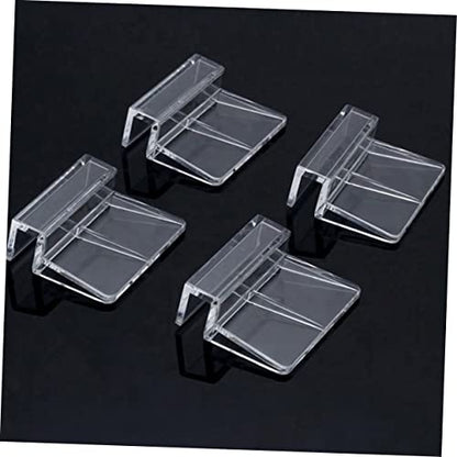 Toddmomy 10pcs Acrylic Aquarium Support Bracket Fish Tank Cover Holder for Prevents Fish from Jumping Out Easy to Use Acrylic Racks