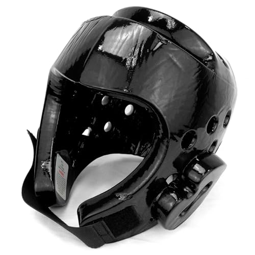 AAMA Custom Foam Sparring Gear Set - Foam Headgear, Olympic Style Chest Guard, Foam Punch and Kick - color: BLACK