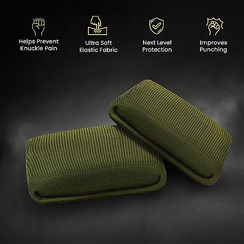 BeSAVAGE Hand Wraps 180 Inch Elastic Boxing Bandages with Knuckle Guards for Muay Thai, MMA, Kickboxing, Martial Arts, Punching Bag Training - Wrist & Knuckle Protection for Men, Women, Youth