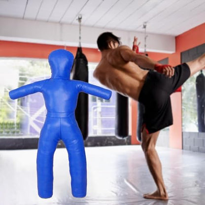 predolo Unfilled Wrestling Dummy Grappling Training Aid Sparring Punching Bag, Blue
