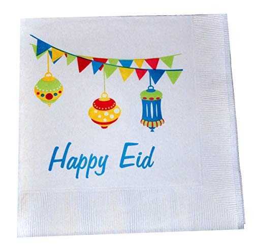 Zaffron Happy Eid Lanterns Design Party Napkins (Pack of 20)