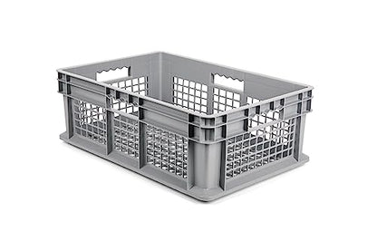Hudson Exchange 24 x 16 x 8" Mesh Straight Wall Handled Storage Container Tote, Gray - color: Gray, size: 1 Pack
