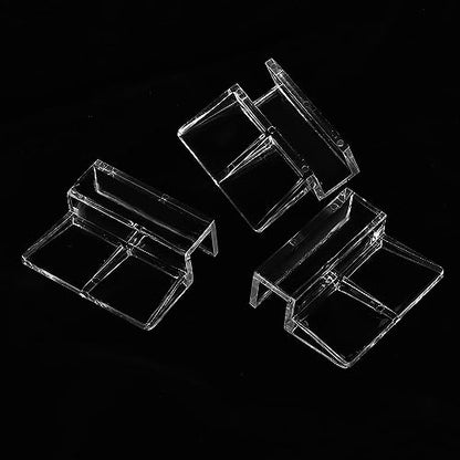 Aquarium Glass Cover Clip, 20Pcs/Set Clear Acrylic Clip Holder Support Clamp Accessory for Aquarium Fishtank(10mm)