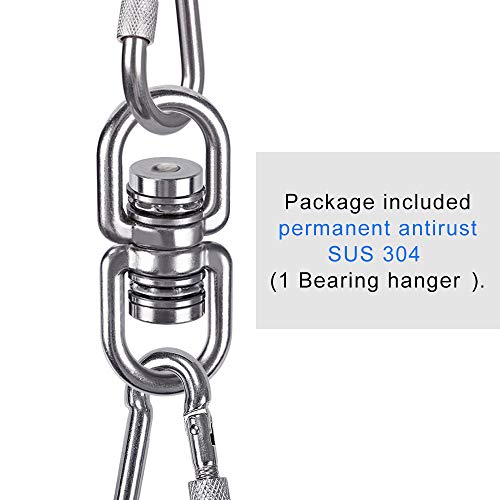 SELEWARE Heavy Duty Bearing Swing Swivel, 360° Rotation Hanging Accessory | Quiet Smooth Rotation, Supports Up to 1200LB, 1 Pack, Durable Design for Swings, Hammocks, Tire Swings and Heavy Bags - color: Swivel Only