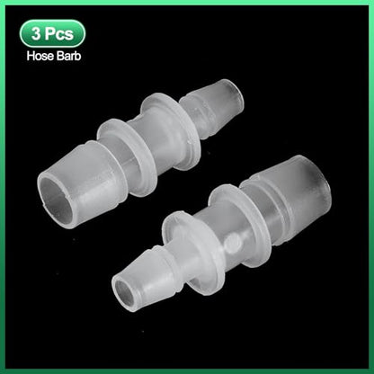 PATIKIL Hose Barb Reducer, 3 Pcs 1/2" to 5/16" Hose ID Connectors Joint Plastic Pipe Fitting Splicer Mender Union Adapter for Air Water Fuel Gas Aquarium, White - size: 1/2" to 5/16"