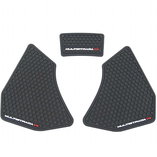Fuel Gas Tank Pad Protector Stickers Decal Rubber Set Compatible with Multistrada V4 S V4S 2021 2022 2023 2024 2025 3pcs