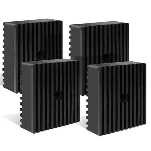 4 Pack Heavy-Duty Anti-Vibration Rubber Pads – Solid 4"x4"x1.2" | Noise Reducing & Slip-Resistant Mat for Air Compressor, Generator, Washer, Dryer, HVAC Units