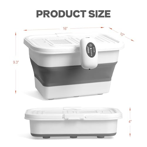 VEYWANE Live Bait or Fish Bucket with Aerator, 14 Quarts Multi-Function Collapsible Fishing Container Box with Rechargeable Air Pump - color: Bucket+Aerator