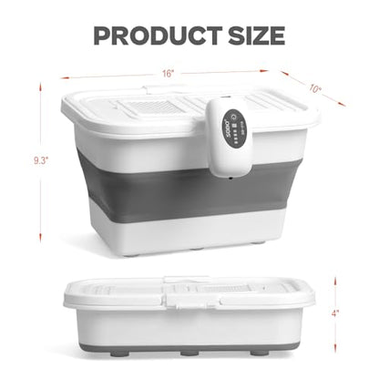 VEYWANE Live Bait or Fish Bucket with Aerator, 14 Quarts Multi-Function Collapsible Fishing Container Box with Rechargeable Air Pump - color: Bucket+Aerator