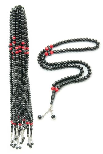 ihvan online, Tasbih Prayer Beads 99, Pack of 10, Muslim Prayer Bead, Islamic Rosary Bead, Dhikr, Tasbeeh Bulk, Misbaha, Masbaha, Tespih, Islamic Gift for Ramadan & Mawlid & Hajj Umrah - color: Black