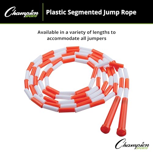 Champion Sports Plastic Segmented Jump Rope - color: Orange (10 Feet)