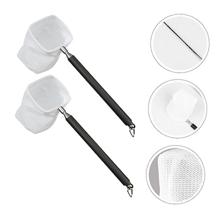 2pcs Telescopic Fish Net Shrimp Net Fish Tank Breeder Box Lightweight Compact Design Style