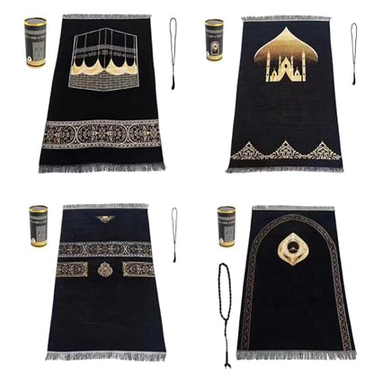 Compact Pocket Mat Box Portable for Prayer Muslims Islamic Prayer Mats Prayer Rug Gift Package with Rosary Beads Prayer Mat Travel Blanket