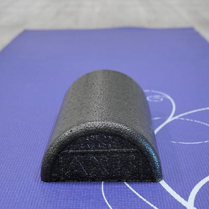OPTP AXIS Firm Foam Roller, High Density Foam Roller for Physical Therapy, Yoga, Pilates, Fitness Exercise and Sports Training (Black, 12" X 3" Half-Round) - color: Black - 12" X 3" Half-round