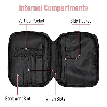 Mr. Pen- Bible Cover Case | Carrying Book Case with Durable Handle and Zippered Pocket, Bible Protective Church Bag for Men & Women, Christian Gifts - color: Black
