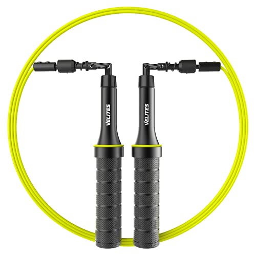 Velites - Earth 2.0 Jump Rope - Official CrossFit® Games Rope - Professional Aluminum Speed Rope for Double Unders, Fitness & Boxing - Includes 4mm Cable & Carrying Bag - - color: Black