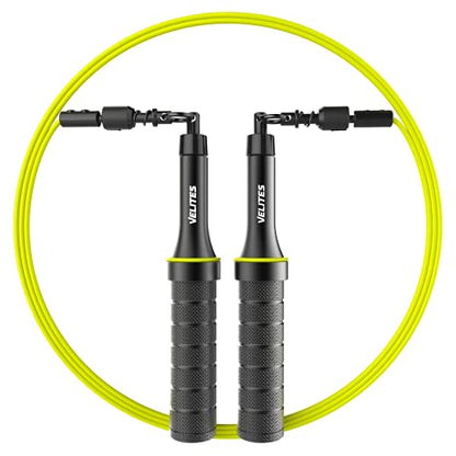 Velites - Earth 2.0 Jump Rope - Official CrossFit® Games Rope - Professional Aluminum Speed Rope for Double Unders, Fitness & Boxing - Includes 4mm Cable & Carrying Bag - - color: Black