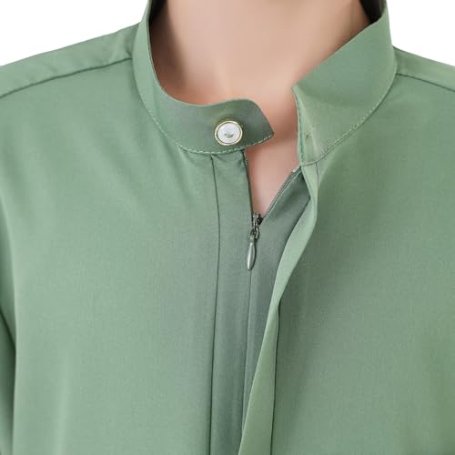 Boys Muslim Abaya Thobe Long Sleeve Cotton Islamic Prayer Kaftan Clothes Teen Kids Ramadan Plain Soft Festive Thobe - color: Green, size: 13-14 Years