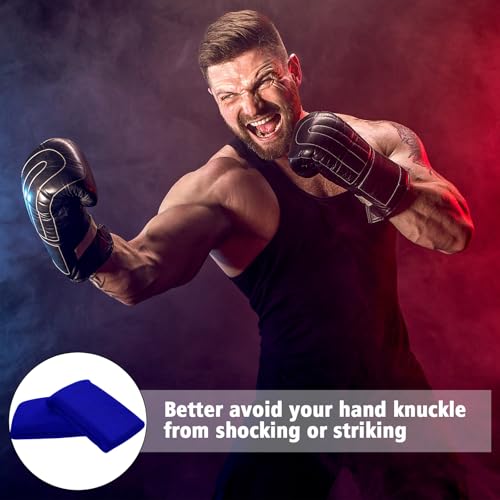 4 Pairs Knuckle Guards for Boxing Gel Hand Guard Protection Knuckle Pads for Under Hand Wraps Muay Thai Kickboxing MMA Combat Sports Men Women - color: Red Blue