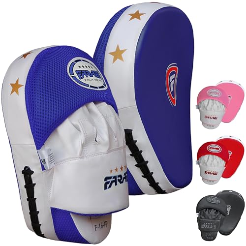 Boxing Pads Durable Curved Boxing Mitts — Lightweight Punching Mitts MMA, Muay Thai Training, Kickboxing Martial Arts & Sparring Pads - color: Blue