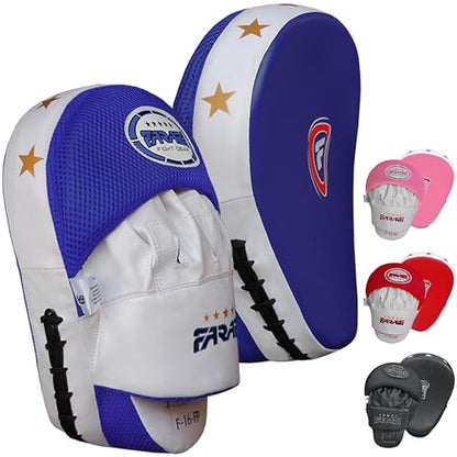 Boxing Pads Durable Curved Boxing Mitts — Lightweight Punching Mitts MMA, Muay Thai Training, Kickboxing Martial Arts & Sparring Pads - color: Blue