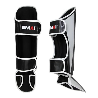 SMAI Thai MMA Kickboxing Guards for Men, Women, Kids with Comfortable, Durable, Impact Resistant, Ankle Support Shin Shields & Foot Protector a Pro-Grade Martial Arts Equipment. - size: Small