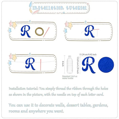 Ramadan Mubarak Banner - Ramadan Decorations - Eid Decorations Blue - size: Blue Ramadan Mubarak