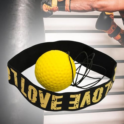 harayaa Boxing Reflex Ball Hand Eye Coordination with Elastic PU Ball Headband Punching Fitness Equipment for Reaction Speed Suitable for Home Workout