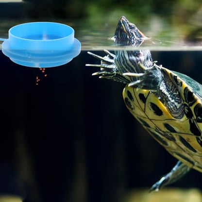 Cabilock 2pcs Blue Thickened Fish Feeding Rings Reusable Aquarium Feeder Circles for Tropical Fish Tank Feeding and Food Control