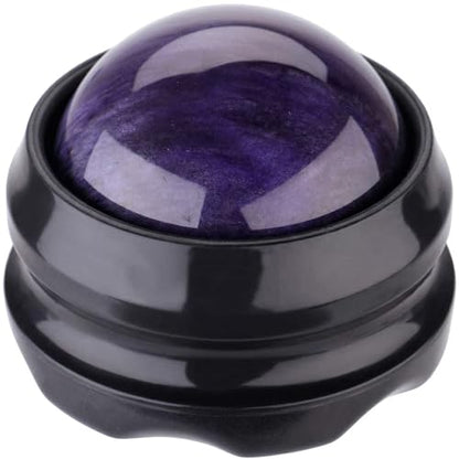 Manual Massage Ball Pain Relief Back Roller Massager Self Massage Therapy & Relax Full Body Tools for Sore Muscle Joint Pain Essential Oils or Lotion Relax (Purple) - color: Purple