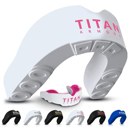 Mouth Guard Boxing, Dual-Layer Boil & Bite Mouthguard, Adult | Premium Dual-Layer | Case Included | Adult & Youth Custom-Fit Mouthpiece | Football, MMA, Hockey, Lacrosse, BJJ, Basketball - color: Pink, size: Junior Under 11