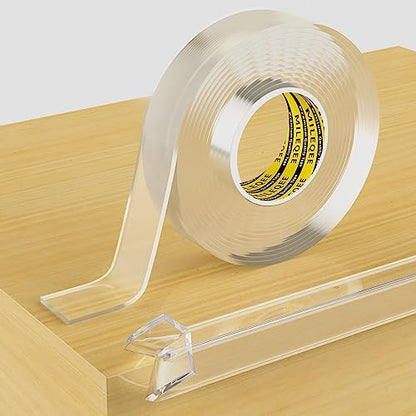 Clear Edge Protector Strip,1 Pack x 0.8in x 9.84FT | Sharp Edge Wrap Cover Tape, Self Adhesive Protective Bumper Guards for Cabinet Door Desk Bed Furniture Waterproof - size: 1 Pack x 0.8in x 9.84FT