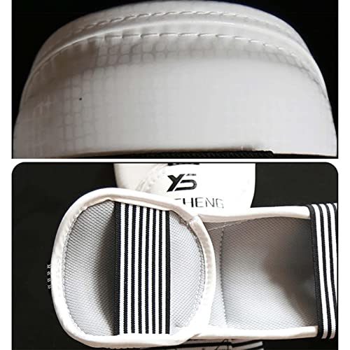 Taekwondo Shin Guards, EVA Protective Sparring Pads with Adjustable Elastic Straps for Kickboxing, MMA, Martial Arts Training, Size M