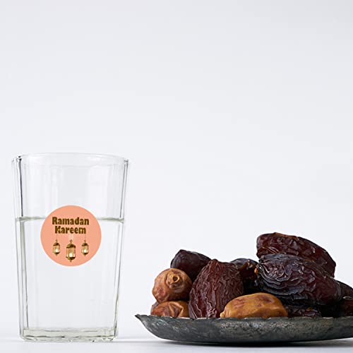 20 Sheets Ramadan Kareem Stickers Labels Eid Mubarak Round Sticker Ramadan Party Decoration Ramadan Party Supplies Favors Decoration for Eid Al Fitr & Eid Al Adha Festival