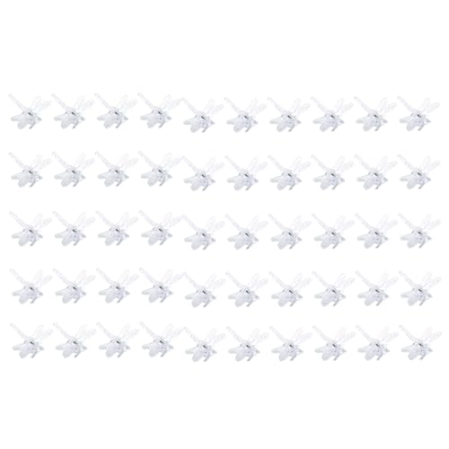 50PCS Plastic Plant Orchid Clips Dragonfly Clear Vine Holding Clips Gardening Styling Support Clips Garden Plant Support Clips for Orchids Tomatoes Cucumbers Flowers Vine Clips