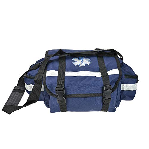 Dealmed First Responder Trauma Bag - Empty EMS Equipment Kit - Blue Professional Emergency Organizer - color: Blue