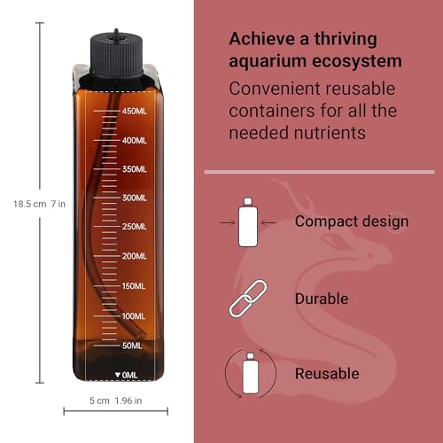 Chihiros Dosing Container - Dosing Reservoir - Dosing Pump Container - Storage Container for Aquarium Supplies - Fish Water Container - Precision Dosing of Fish Tank - Aquarium Supplies Dosing Kit - size: 15.2 Ounces