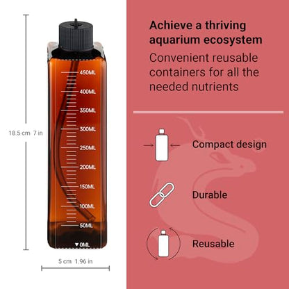 Chihiros Dosing Container - Dosing Reservoir - Dosing Pump Container - Storage Container for Aquarium Supplies - Fish Water Container - Precision Dosing of Fish Tank - Aquarium Supplies Dosing Kit - size: 15.2 Ounces