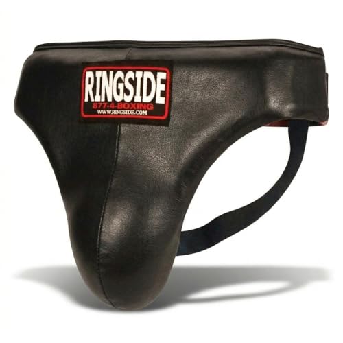 Ringside Groin & Abdominal Boxing Protector – Synthetic Leather, Adjustable Lace-Up Closure, High-Cut Design for Mobility, Extended Padding for Complete Protection, XL