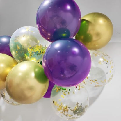 Graduation Decorations Purple Gold 2026/Purple Gold Balloons/Purple Graduation Party VIKINGS NYU LSU/Birthday Party Decor for Women Purple Gold/Eid Mubarak Decorations
