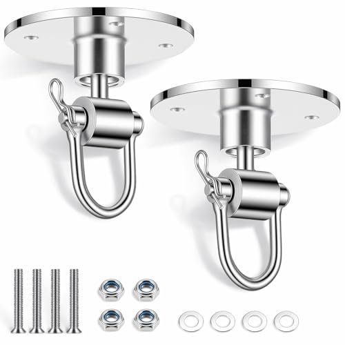 Moxweyeni 2 Pack Speed Bag Swivel Kit Stainless Steel 360° Ball Bearing Speed-Bag Mount with Screws Professional Boxing Speedbag Swivel for Home Gym, Platform & Punching Bag Stand