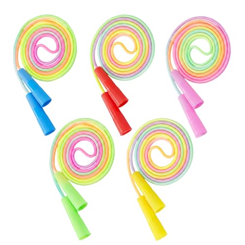 5-Pack Adjustable Nylon Jump Ropes - Tangle-Free for Cardio Workouts, Gym Training, and Home Fitness, Lightweight with Non-Slip Handles